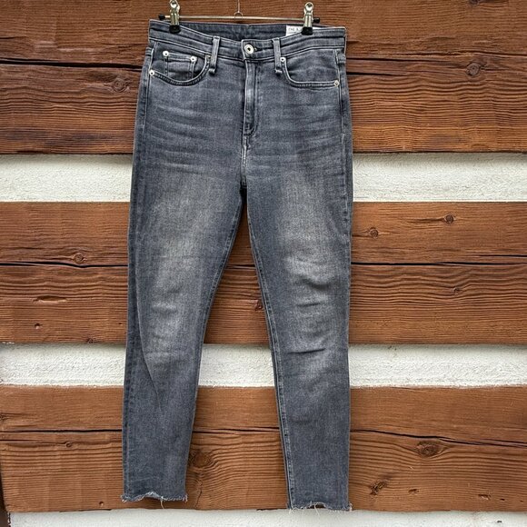RAG & BONE Nina High Rise Ankle Skinny Jeans. Gray, Stretch. Sz 27, EUC - Picture 2 of 13